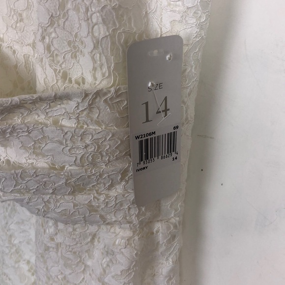 Donna Morgan Lark Ivory Lace Maxi Dress Sleeveless - Picture 5 of 8